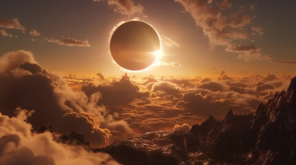 Sun Eclipse Realistic Style Aspect 16:9 