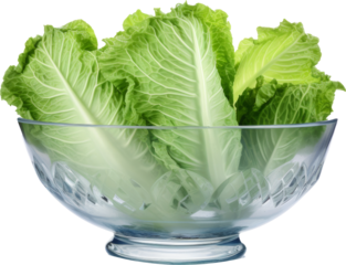 glass of lettuce isolated on white or transparent background,transparency 
