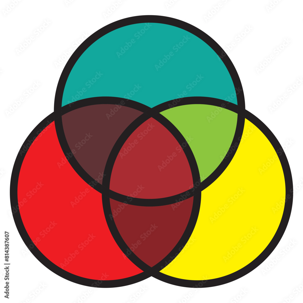 Poster shape with overlapping circles motif. geometric intersecting circles, rings abstract icon. discrete 