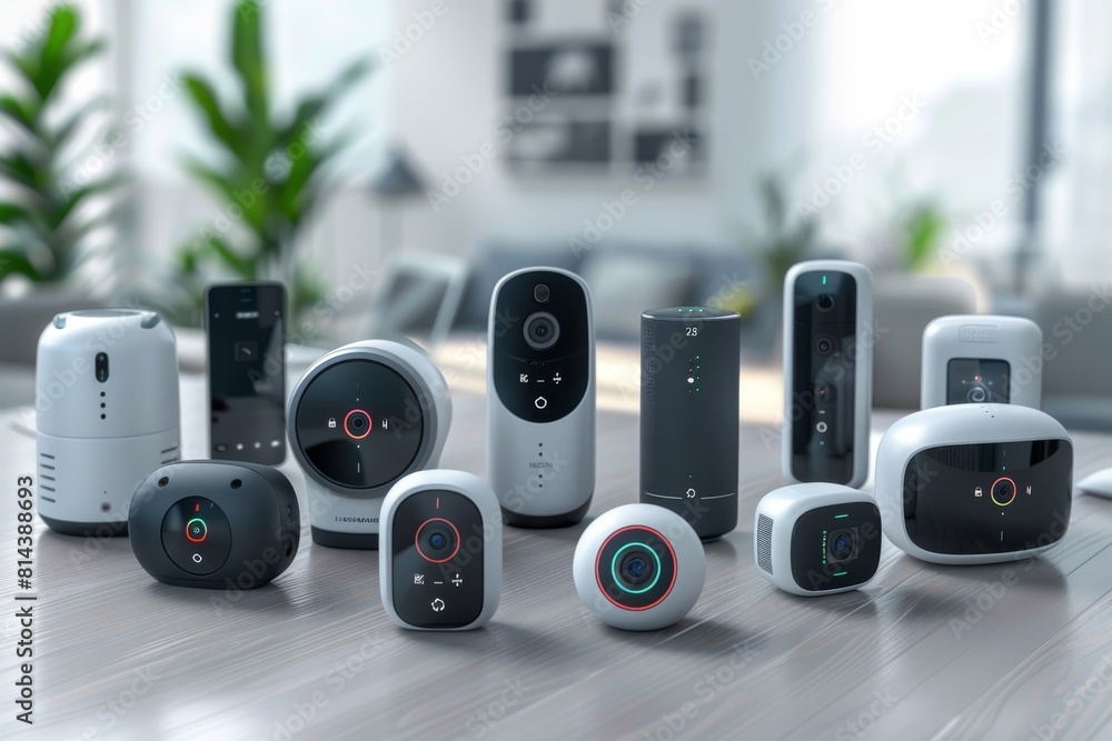 Poster advanced technology in smart surveillance systems uses visual alarms to confirm security and deter p