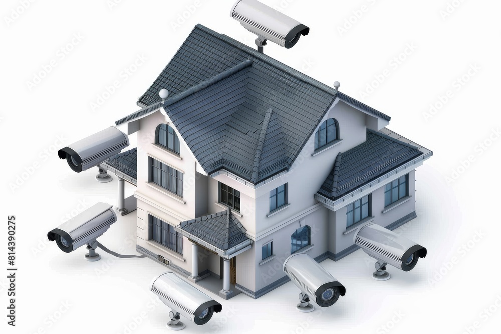 Aufkleber advanced technology in connected surveillance systems uses smart alarms to visually confirm security