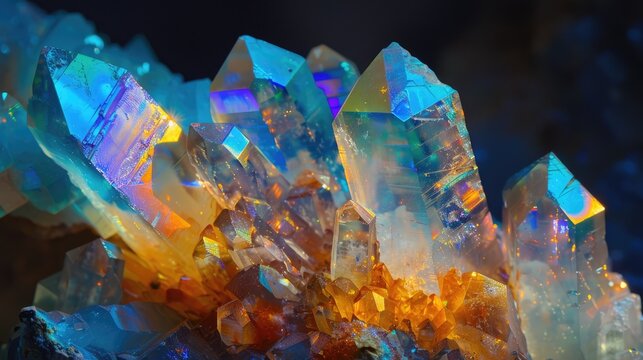 Opalite Mineral Specimen in Bright and Colorful Macro Closeup Shot - Perfect Addition to Your
