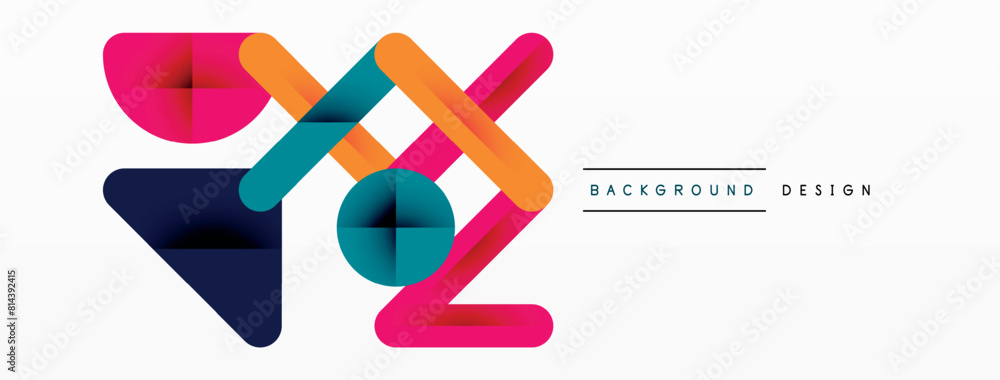 Aufkleber A vibrant logo design featuring triangles and lines in an electric blue and magenta color scheme on a white background. A modern and artistic symbol with geometric patterns and graphic elements