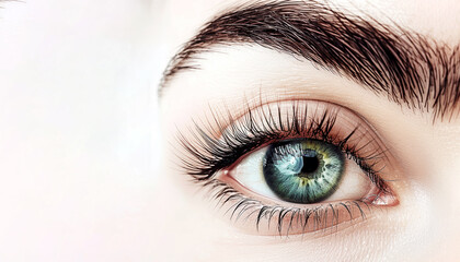 Obraz premium Closeup of a woman's eye, panorama, banner