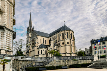 The Saint-Martin church located in the town of Pau, in the French department of Pyr&eacute;n&eacute;es-Atlantiques, in the Nouvelle-Aquitaine.