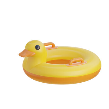 3d duck float summer icon