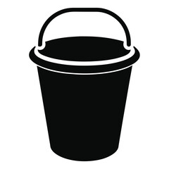 Bucket vector icon design on the white background