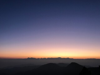 sunrise over the mountains