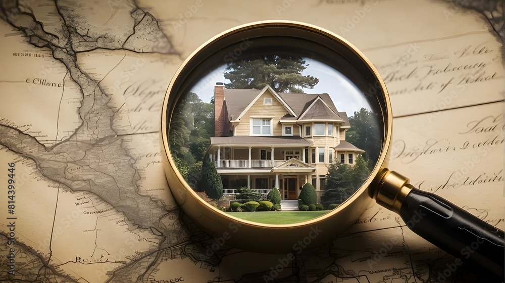 Poster using a loupe, a buyer can find houses with unrealized potential or prospects for value additions, a