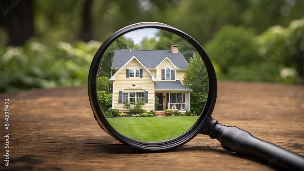 Poster using a loupe, a buyer can find houses with unrealized potential or prospects for value additions, a