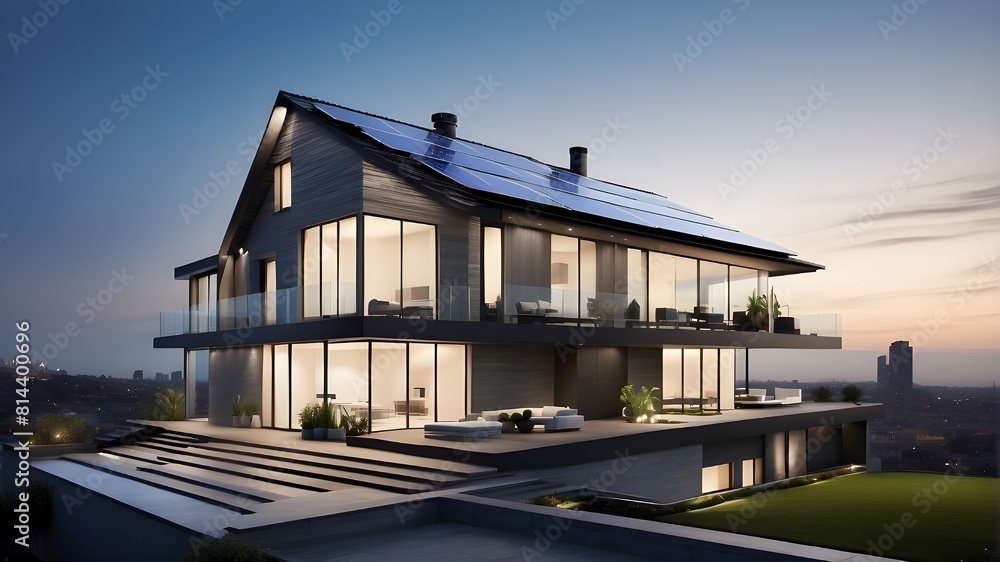 Aufkleber utilizing cutting-edge technology and automation, the smart house rooftop system maximizes efficienc