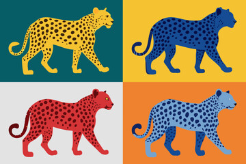 leopard cartoon vector illustration