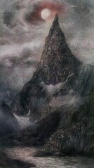 A mountain that changes its shape with the phases of the moon