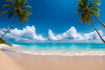 Naklejka premium tropical beach