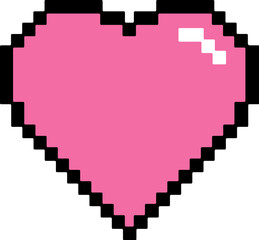 Fototapeta premium Pixel heart video game icon