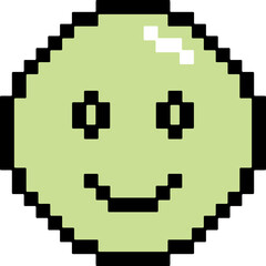 Pixel smile face icon