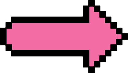 Pixelated arrow button