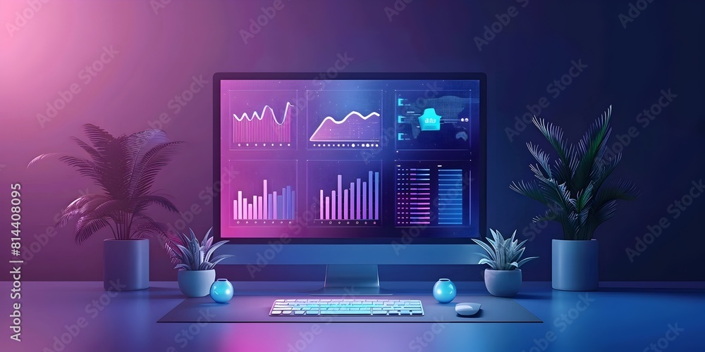 Poster digital marketing analytics dashboard for mastering data driven decisions and online performance opt
