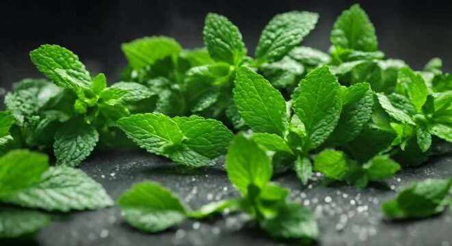 Macro move, Fresh Mint Leaf Videos