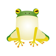 シンプルなアマガエルのイラスト
