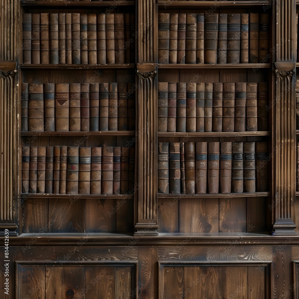 Poster elegant old library bookshelf backdrop for sophisticated book launch or product presentation