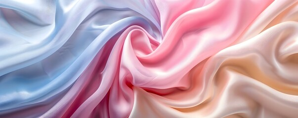 Obraz premium Smooth Silk Drapes in Pastel Hues for Delicate Apparel and Product Presentation
