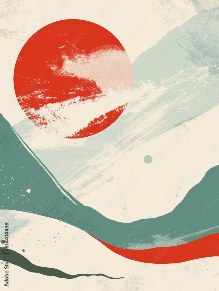 Poster modern minimalist abstract composition for design inspiration generative ai