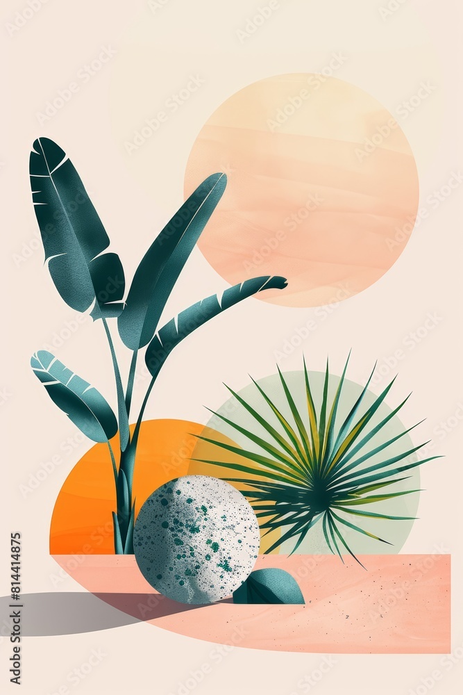 Poster modern minimalist digital artwork for tech enthusiasts generative ai