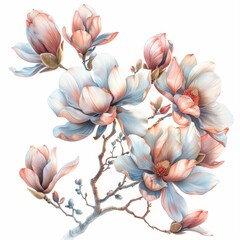 Whimsical Watercolor Floral Clipart for Fantasy Designs Generative AI