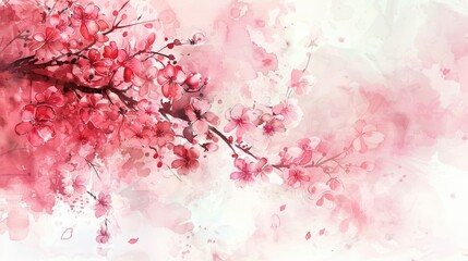 Vibrant Watercolor Background for Spring Designs Generative AI