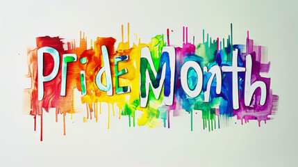 LGBTQ+ Pride month colorful background with written Pride month dedicated to celebration and commemoration of lesbian, gay, bisexual, and transgender ( LGBT ) pride