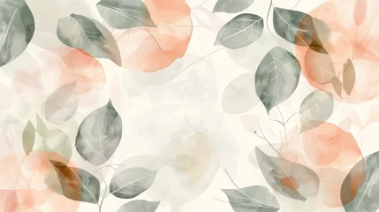 Rolgordijnen Vormen patronen Soft Peach Background Design for Minimalist Decor Generative AI  © AlexandraRooss