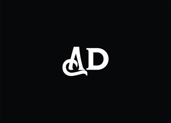 AD creative initial logo design and monogram logo