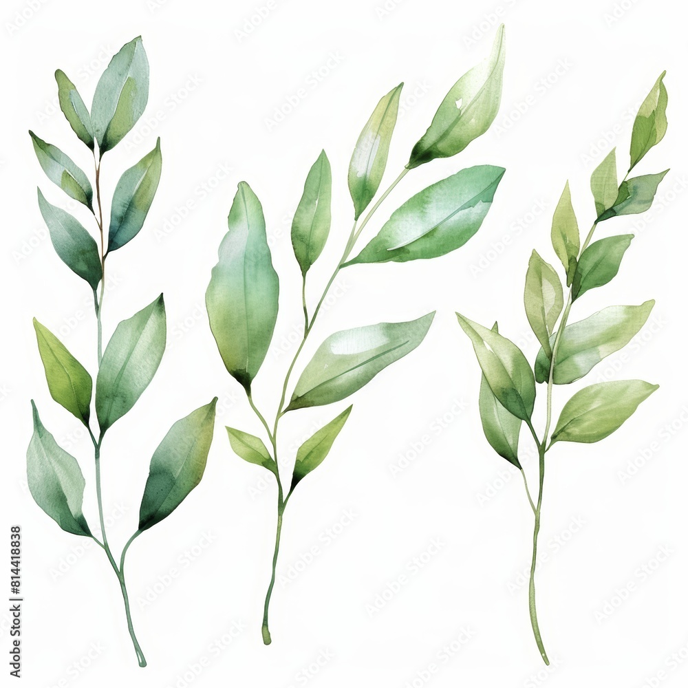 Poster Elegant Botanical Elements for Design and Decoration Generative AI