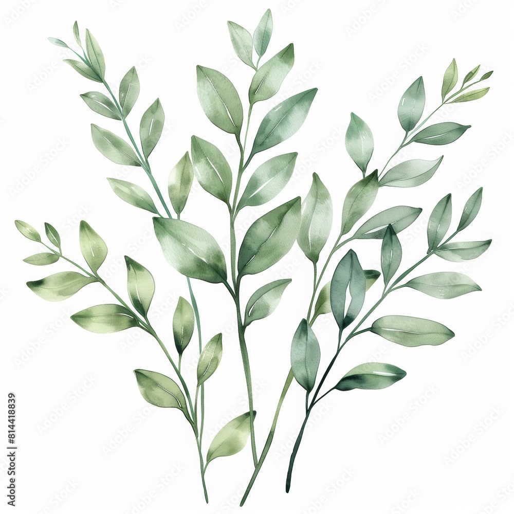 Poster Elegant Botanical Elements for Design and Decoration Generative AI