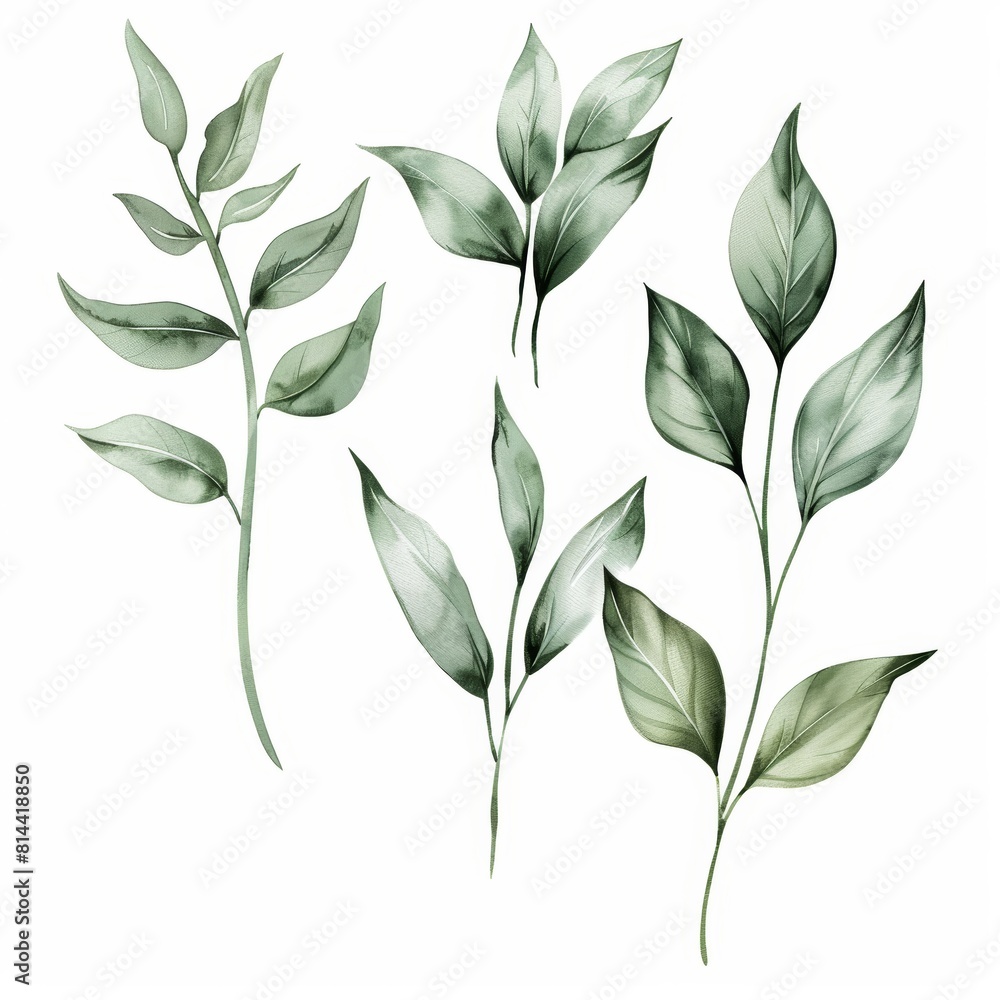 Poster Elegant Botanical Elements for Design and Decoration Generative AI