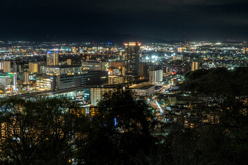 花岡山公園から見る熊本市の夜景