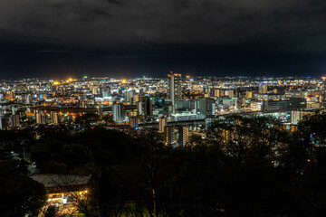 花岡山公園から見る熊本市の夜景