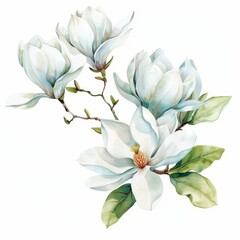 Watercolor Floral Bouquet on White Background for Decor Inspiration Generative AI