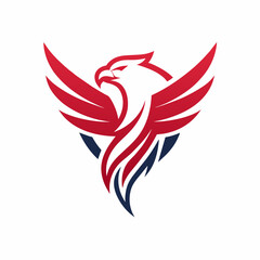 Naklejka premium Modern and minimalist Eagle logo vector illustration 