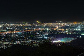 油山片江展望台から見る福岡市の夜景