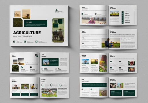 Agriculture Brochure Template Landscape