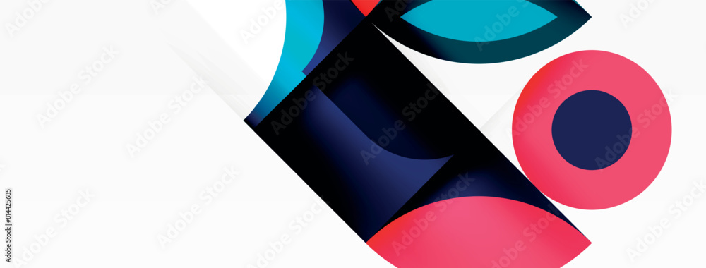 Poster A vibrant composition featuring a blue and red circle with a smaller electric blue circle in the center. The use of tints and shades creates a dynamic visual contrast, reminiscent of modern art