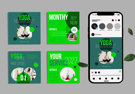 Yoga Social Media Post Layout