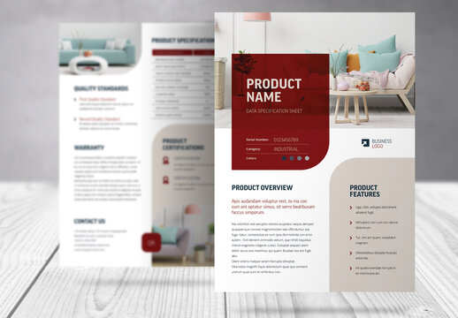 Product Data Specification Sheet Template 