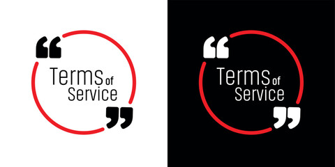 terms of service text on white background
