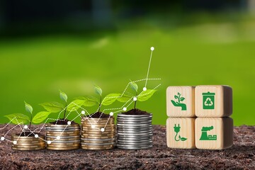Concept of green finance investment in 2024.