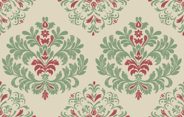 ikat ethnic seamless pattern in tribal. Beautiful fabric Indian style. Design for background, wallpaper, illustration, fabric, clothing, carpet, textile, batik, embroidery.