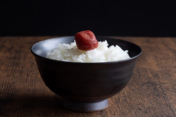 梅干しとご飯　Japanese food
