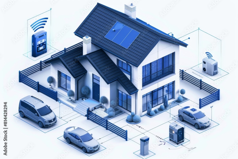Poster security concepts utilize cctv and film techniques for property setup, integrating biometric locks w